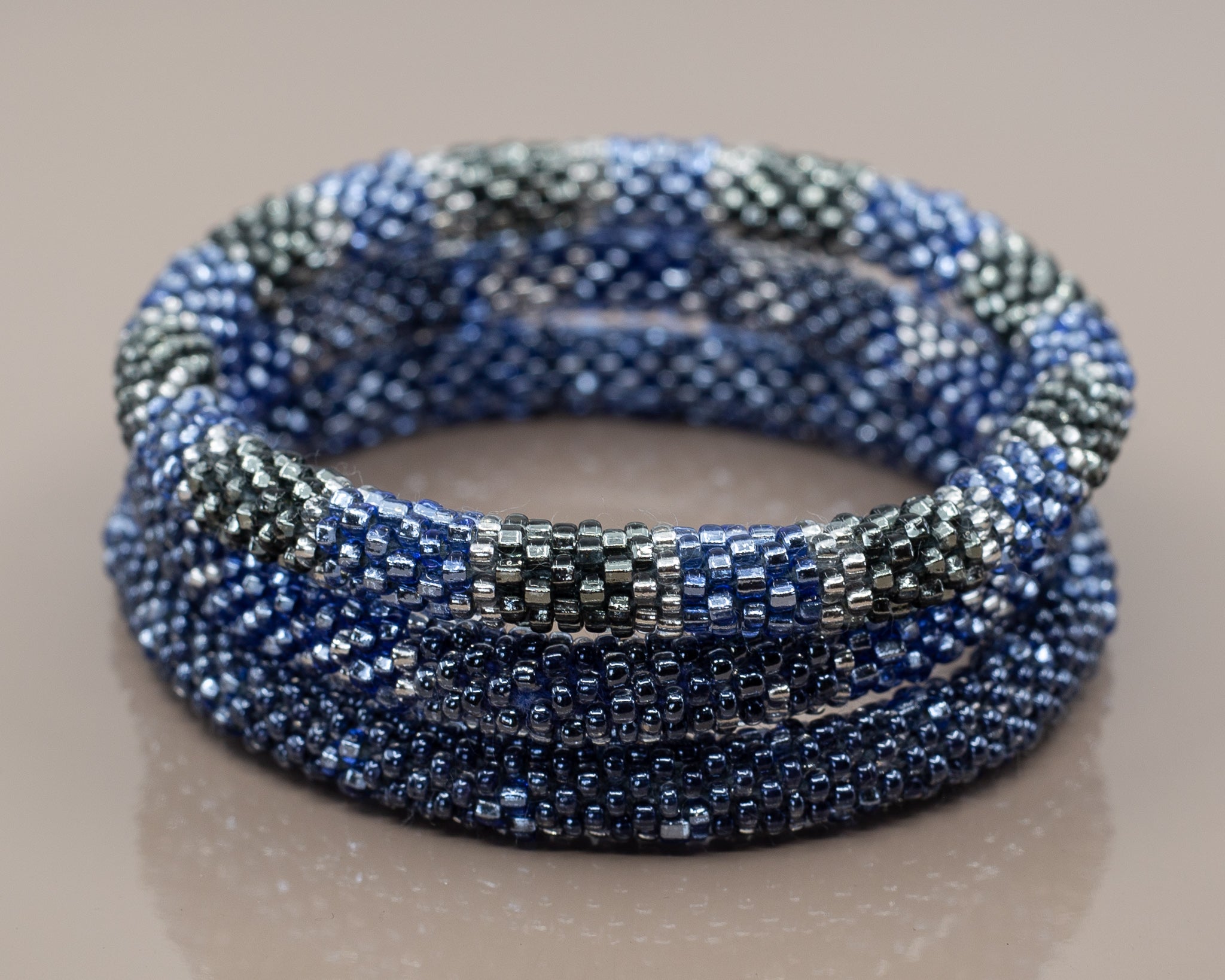 Dark denim wuje armband